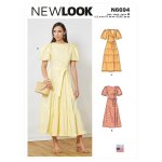 Patron new look 6694 - robe fermeture asymtrique - newlook - mondial tissus