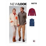 Patron new look 6713 veste unisexe variante manches xs - xl - newlook - mondial tissus
