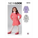 Patron new look 6714 robe enfant  coulisse 3 - 8 ans - mondial tissus