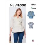 Patron new look 6720 haut cache - coeur du 34 - 46 - newlook - mondial tissus