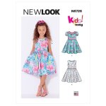 Patron new look 6726 robe enfant avec variantes 6mois  8 ans - newlook - mondial tissus