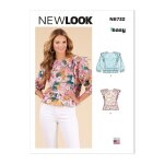Patron new look 6732 top avec variantes du 34 au 46 - newlook - mondial tissus
