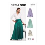 Patron new look 6744 femme jupe longue - mondial tissus