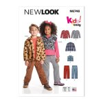 Patron new look rf 6746 enfant veste pantalon 98  128 - newlook - mondial tissus