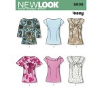 Patron new look 6808 - t - shirt femme - newlook - mondial tissus