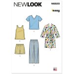 Patron new look 6820 - v�tements de d�tente pour enfants 3 - 8 ans - newlook - mondial tissus