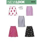 Patron new look 6843 - jupe - newlook - mondial tissus