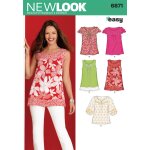 Patron new look 6871 - t - shirt tunique femme - mondial tissus