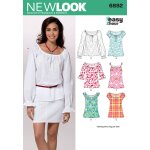 Patron new look 6892 - t - shirt / top femme - newlook - mondial tissus