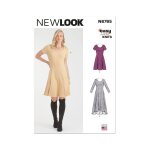 Patron new look n 6765 robe tricot 38 au 50 - newlook - mondial tissus