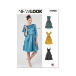 Patron new look n�6786 - robes avec ceinture et sac pour jeunes femmes 34 - 44 - newlook - mondial tissus ...