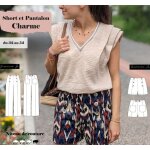 Patron short et pantalon charme du 32 au 52 - super bison - super bison - mondial tissus