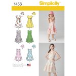Patron simplicity s1456. k5 - robe fille avec choix corsages chapeau 1 - 4 ans - simplicity - mondial ...