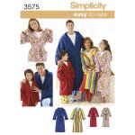 Patron simplicity s3575. a - robe chambre adolescent adulte tp - g / tp - tg - simplicity - mondial tissus ...