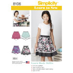 Patron simplicity s8106. aa - jupe enfant 8 - 16 ans - simplicity - mondial tissus