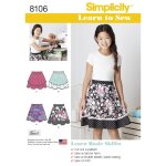 Patron simplicity s8106. bb - jupe enfant 8 et demi - 16 et demi - simplicity - mondial tissus