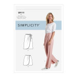 Patron simplicity s9111. u5 - pantalon femme portefeuille ou short & jupe 44 - 52 - simplicity - mondial ...