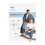 Patron simplicity s9131. aa - ensemble pyjama mixte avec peignoir s - m - l - simplicity - mondial tissus ...