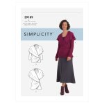 Patron simplicity s9189. a - veste maille croise 34 - 36 et 54 - simplicity - mondial tissus