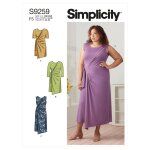 Patron simplicity s9259. f5 - robe tunique en maille croise 46 - 54 - simplicity - mondial tissus