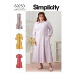 Patron simplicity s9260. bb - robe chemisier 48 - 56 - simplicity - mondial tissus