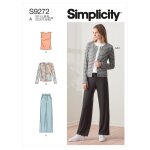Patron simplicity s9272 - ensemble maille cardigan, top pantalon 36 - 52 - simplicity - mondial tissus ...