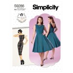 Patron simplicity s9286. e5 - robe femme avec haut ajust dcollet pli dans le dos 42 - 50 - simplicity ...