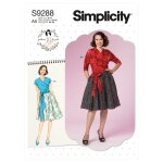 Patron simplicity s9288. e5 - ensemble femme, top portefeuille jupe �vas�e 42 - 50 - simplicity - mondial ...