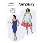 Patron simplicity s9291. a5 - robe dcojupes princesses avec bas ajust ou vas 34 - 42 - simplicity ...