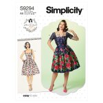 Patron simplicity s9294. a5 - robe avec haut ajust� d�collet� carr� 34 - 42 - simplicity - mondial tissus ...