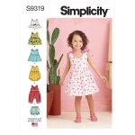 Patron simplicity s9319 - ensemble enfant top, robe, combinaison culotte 1 an et demi - 4 ans - simplicity ...