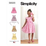 Patron simplicity s9320. cl - robe enfant fronce sous la taille 6 - 8 ans - simplicity - mondial tissus ...