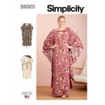 Patron simplicity s9323 - robe femme style caftan 34 - 52 - simplicity - mondial tissus