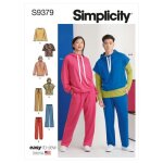 Patron simplicity s9379 - sweats  capuche, pantalons et t - shirts unisexes en tricot surdimensionns ...