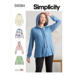Patron simplicity s9384. u5 - sweat - shirts femme 44 - 52 - simplicity - mondial tissus