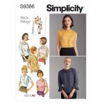 Patron simplicity s9386. u5 - lot chemisiers femme 44 - 52 - simplicity - mondial tissus