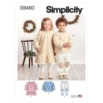 Patron simplicity s9460 - robe, haut pantalon tout - petits enfants 1 an et demi - 8 ans - simplicity ...