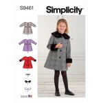 Patron simplicity s9461 - manteau enfant 3 - 8 ans - simplicity - mondial tissus