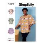 Patron simplicity 9548 haut et tunique froncs  l'avant - simplicity - mondial tissus