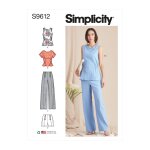 Patron simplicity s9612. h5 - hauts, pantalons shorts jeunes filles 34 - 42 - simplicity - mondial tissus ...