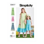 Patron simplicity s9617. hh - combinaison, barboteuse robe enfants filles 3 - 6 ans - simplicity - mondial ...