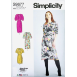Patron simplicity s9677. h5 - robe avec manches 34 - 42 - simplicity - mondial tissus