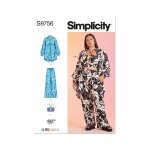 Patron simplicity s9756. bb - chemisier pantalon et haut dos nu pour jeunes femmes et femmes pour american ...