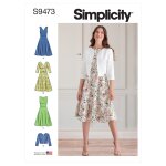 Patron simplicity s9473. u5 - robes veste jeunes filles 44 - 52 - simplicity - mondial tissus