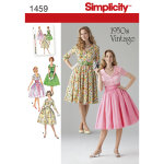 Patron simplicity s1459. k5 - robe vintage 36 - 44 - simplicity - mondial tissus