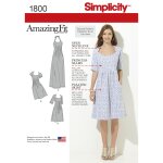 Patron simplicity s1800. aa - robe femme 38 - 46 - simplicity - mondial tissus
