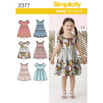 Patron simplicity s2377. a - robe 3 - 8 ans - simplicity - mondial tissus