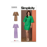 Patron simplicity s3000. aa - robe en trois longueurs pour femmes 38 - 46 - simplicity - mondial tissus ...