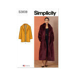 Patron simplicity s3008. k5 - manteau en deux longueurs pour femmes 36 - 44 - simplicity - mondial tissus ...