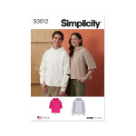 Patron simplicity s3012. a - sweat - shirts  capuche unisexe par 34 - 54 - simplicity - mondial tissus ...